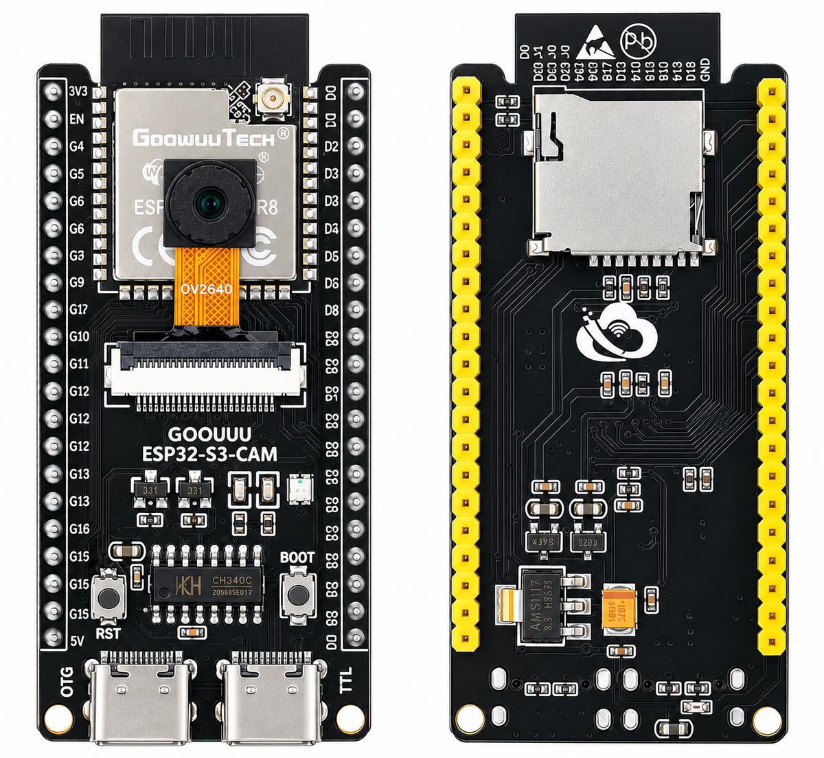 ESP32 S3 CAM Development Board with OV3660 Camera