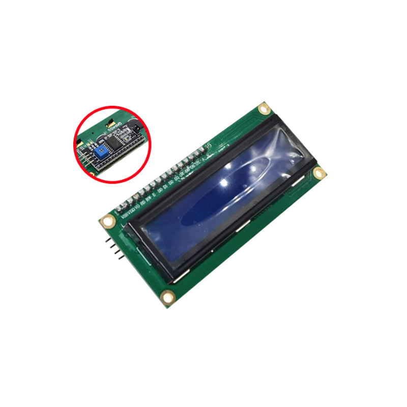 1602 LCD 16×2 Character LCD – Black on Blue 5V Built-in IIC/I2C