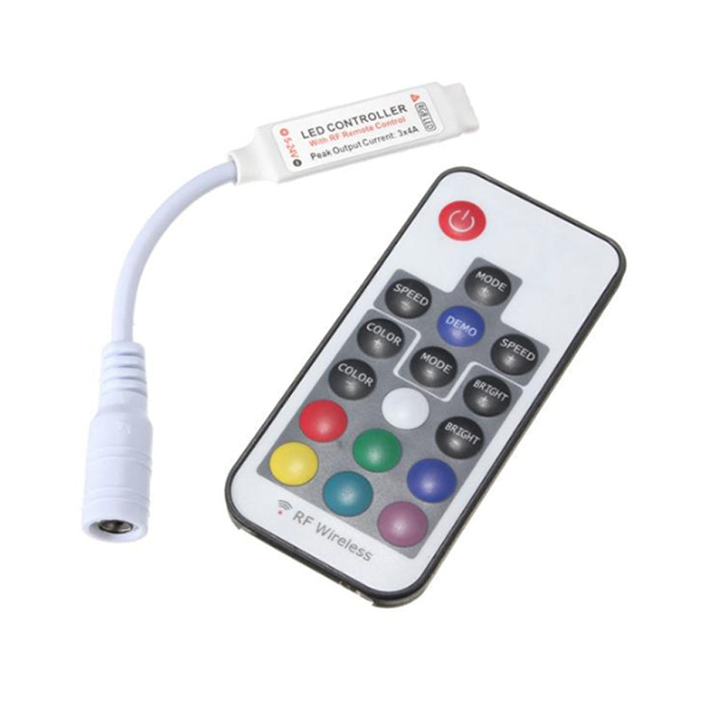 17 Keys DC 5V-24V RF Wireless Remote LED Controller Remote for SMD 3528, 5050 RGB Strip Light