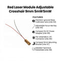 Red Laser Module Adjustable Crosshair 9mm 5mW