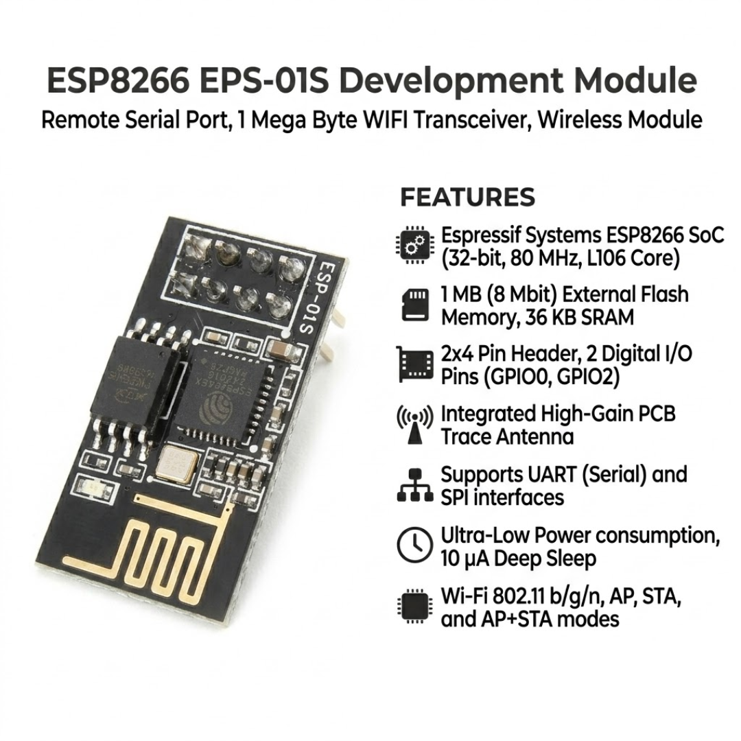 ESP8266 EPS-01S Remote Serial Port 1 Maga Bits WIFI Transceiver Wireless Module