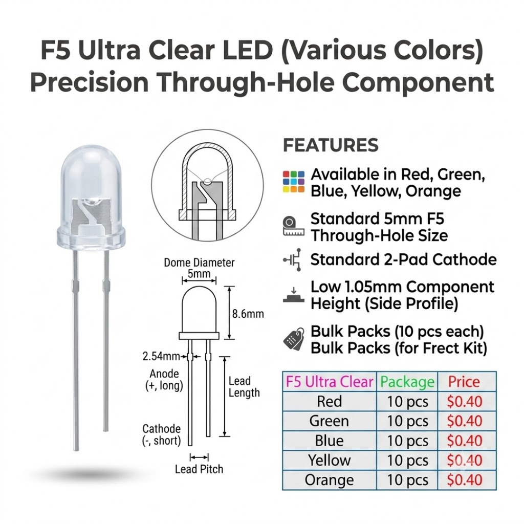 10pcs lots LED 5mm Ultra Bright
