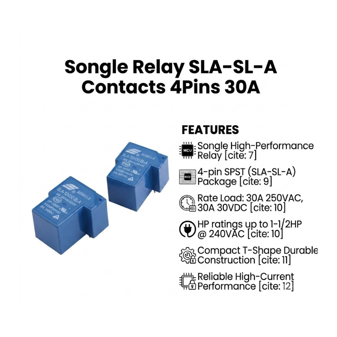Songle Relay SLA-SL-A Contacts 4Pins 30A