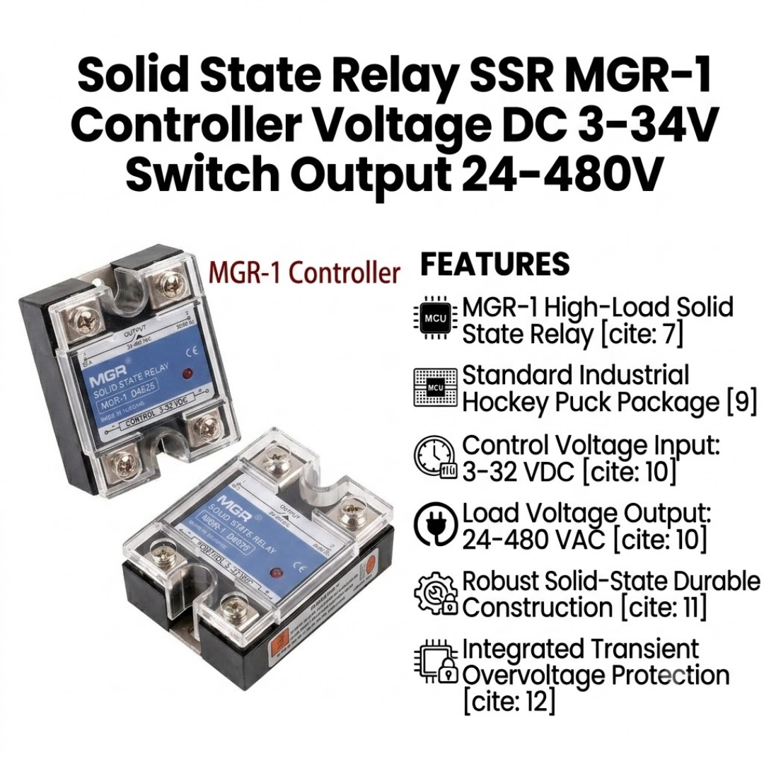 Solid State Relay SSR MGR-1 Controller Voltage DC 3-34V Switch Output 24-480V
