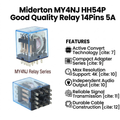 Miderton MY4NJ HH54P Good Quality Relay 14Pins 5A