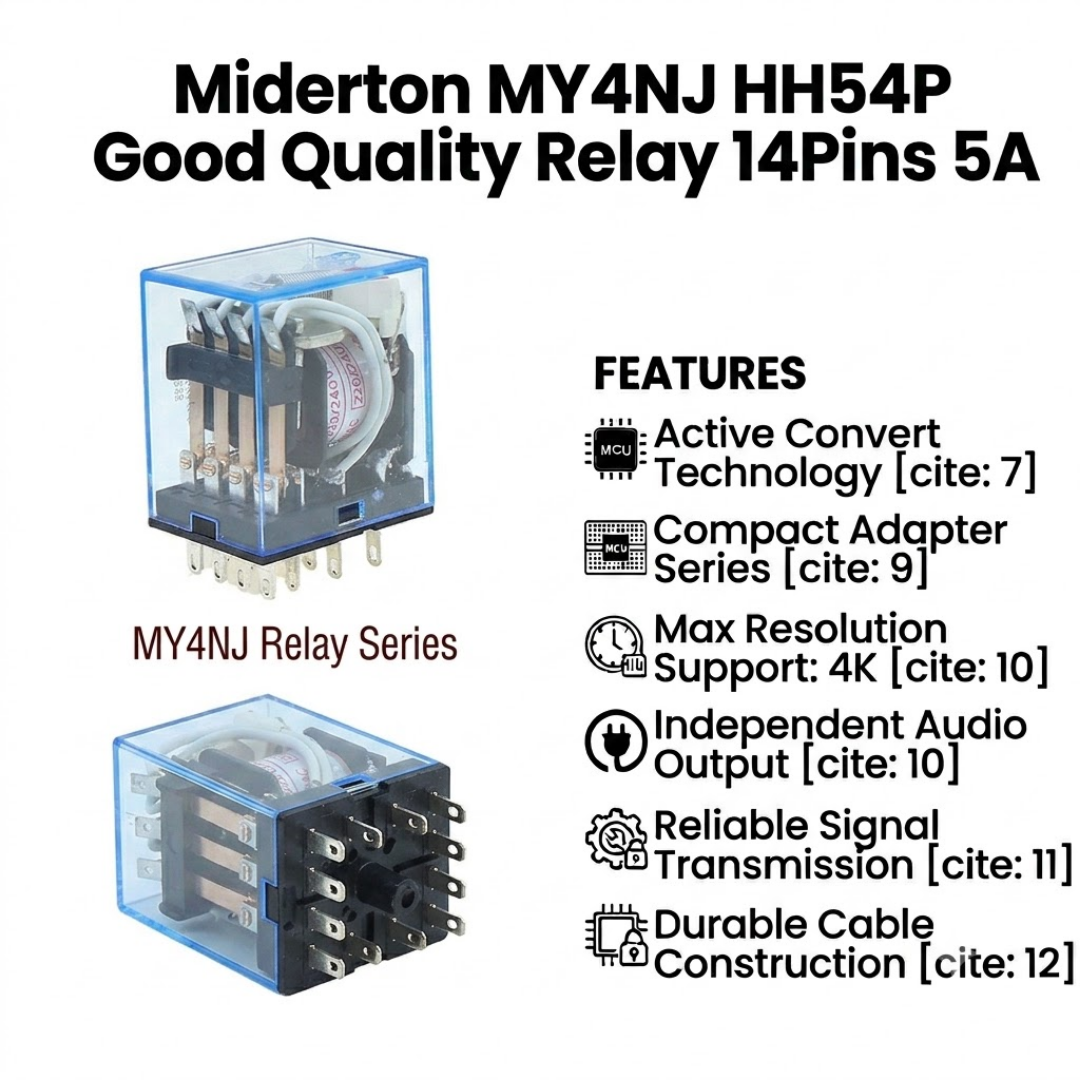 Miderton MY4NJ HH54P Good Quality Relay 14Pins 5A