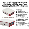 ABS Plastic Case For Raspberry Pi 4 Model B Official Case From Raspberry Pi without Cooling Fans