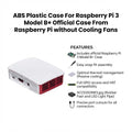 ABS Plastic Case For Raspberry Pi 3 Model B+ Official Case From Raspberry Pi without Cooling Fans