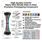 High Quality Colorful 65pcs Wire Bindle Male to Male