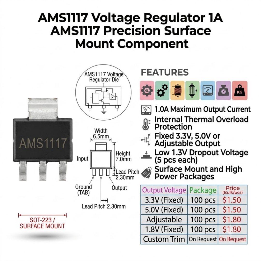 AMS117 Voltage Regulator 1A