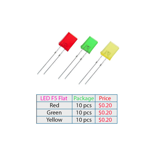 10 pcs lots LED 2X5X7mm Flat