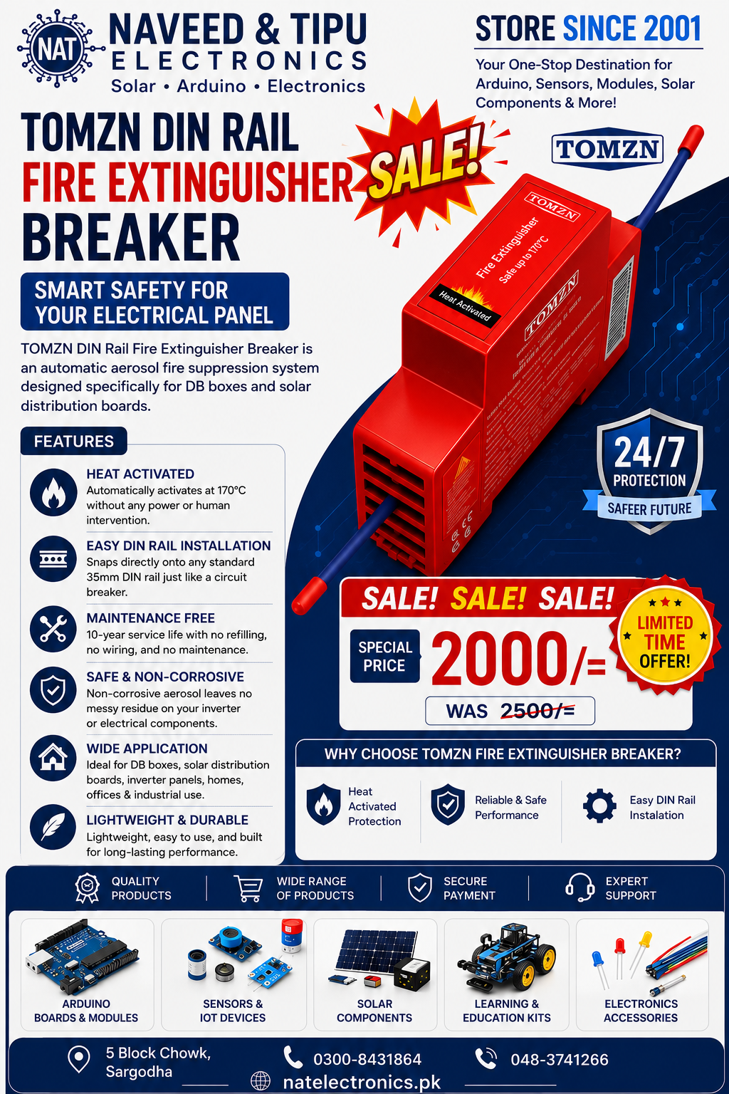 TOMZN Din Rail DB Fire Extinguisher