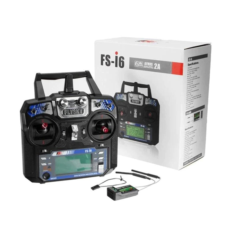 Fly Sky FS-i6 6 Channel LCD Left Hand Controller RC 2.4GHz with 6 Channel Receiver