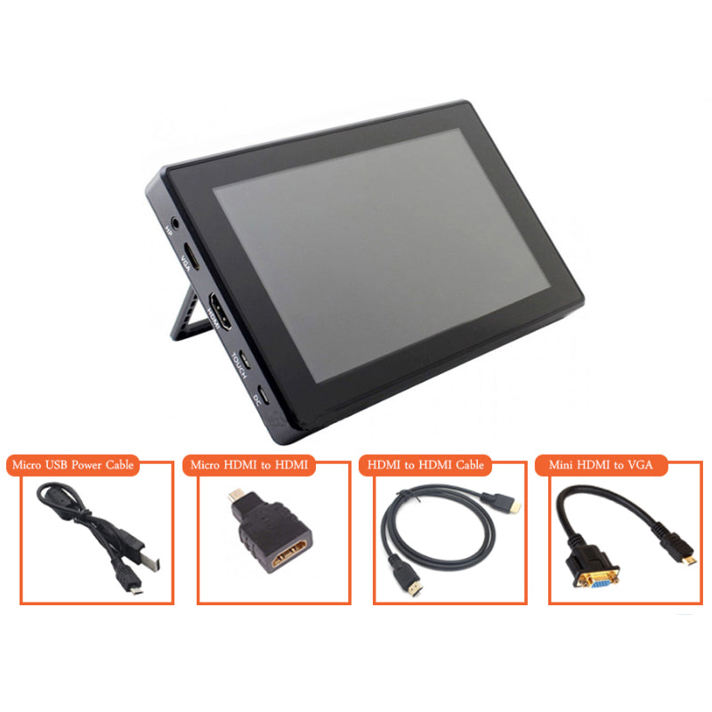 WAVESHARE 7 Inch Touch Screen HDMI Monitor Resolution 1024×600 pixels