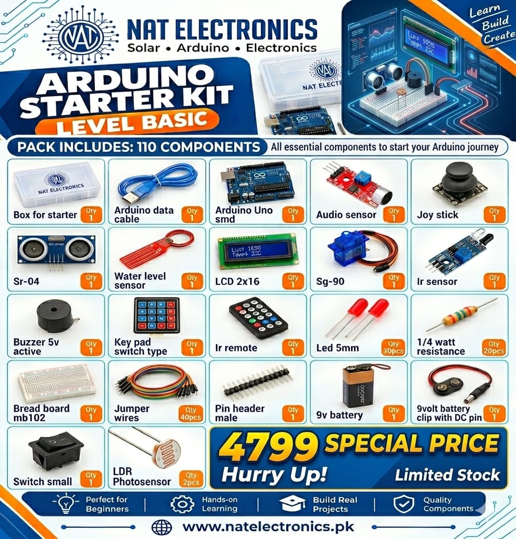 NAT Electronics Basic Arduino Starter Kit