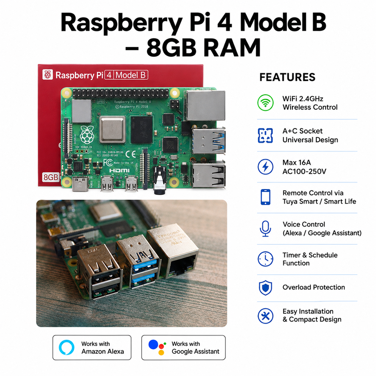 Raspberry Pi 4 Model B – 8GB RAM