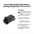 Omron High Quality Relay Socket – Working Temperature -55 °C to 70 °C