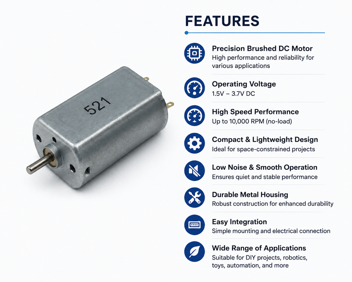 A180 DCBrush Motor Low Torque DC 3.7-6V 2180RPM